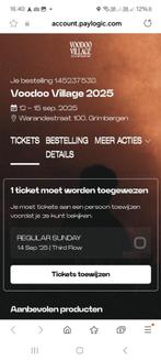 Voodoo village 2025 tickets, Tickets en Kaartjes, Evenementen en Festivals