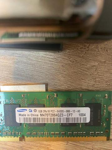 RAM 1GB (2 pièces) Samsung, Enlèvement ou Envoi, Comme neuf, 1 GB ou moins