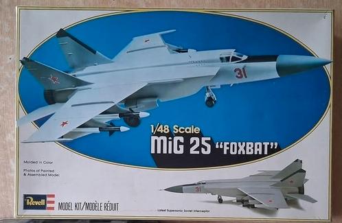Mig 25 Foxbat Revell 1/48, Hobby en Vrije tijd, Modelbouw | Vliegtuigen en Helikopters, Nieuw, Vliegtuig, Groter dan 1:72, Revell