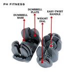 PH Fitness Set Verstelbare Smart Dumbbells 40KG - Dumbells, Sport en Fitness, Fitnessmaterialen, Ophalen of Verzenden, Nieuw, Dumbbell