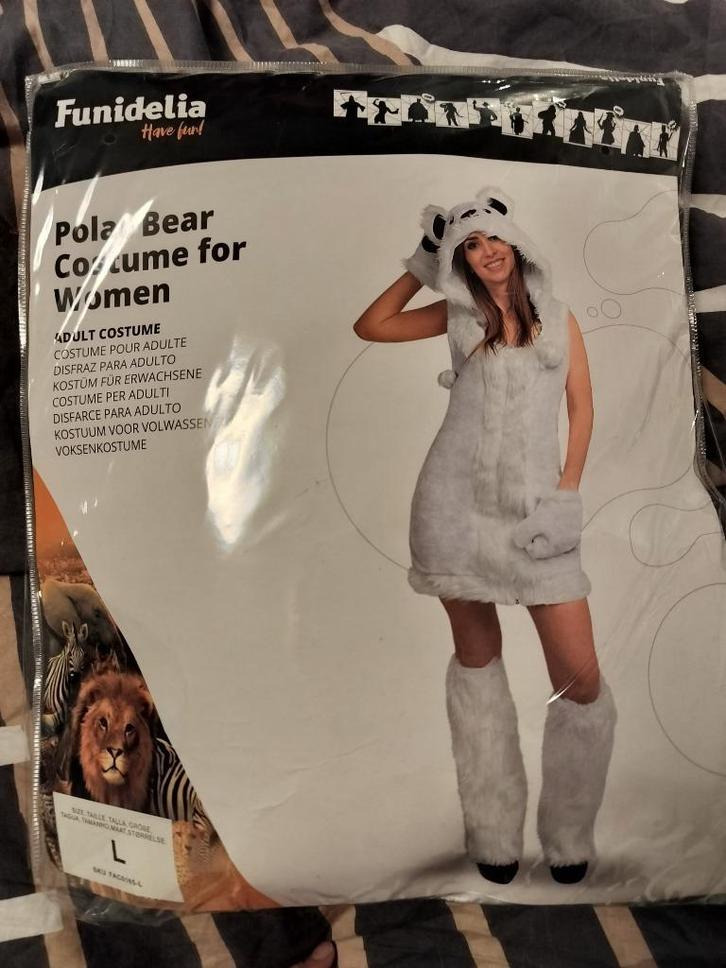 Verkleedkleding ijsbeer volwassene, Kinderen en Baby's, Carnavalskleding en Verkleedspullen, Nieuw, 170 of groter, Ophalen