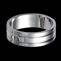 Roestvrij stalen herenring afwerking mat/glans - OP=OP!, Handtassen en Accessoires, Ringen, Nieuw, Heer, Zilver, IJzer of Staal