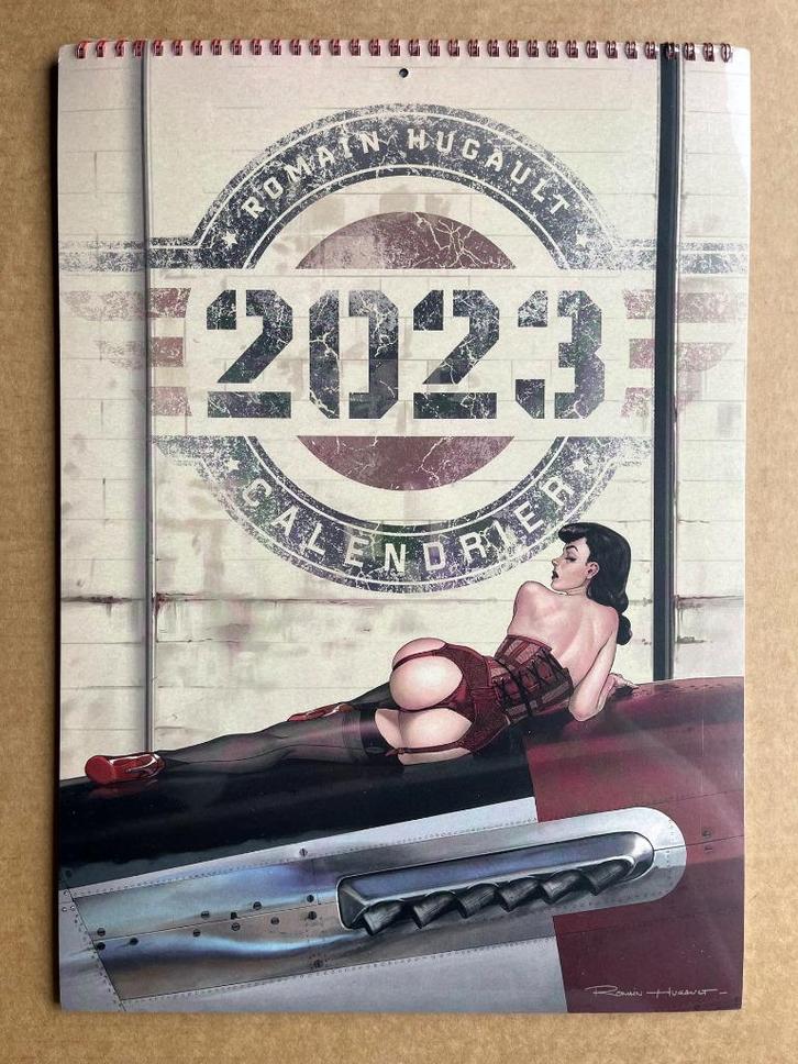 Pin-up kalender 2023 - Romain HUGAULT, Boeken, Stripverhalen, Nieuw, Verzenden