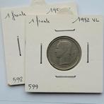 België 2 x 1 franc (k) 1952 FR en VL     (858), Ophalen of Verzenden, Setje