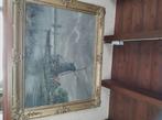 Antiek schilderij oude windmolen A. Van Hoven, Ophalen