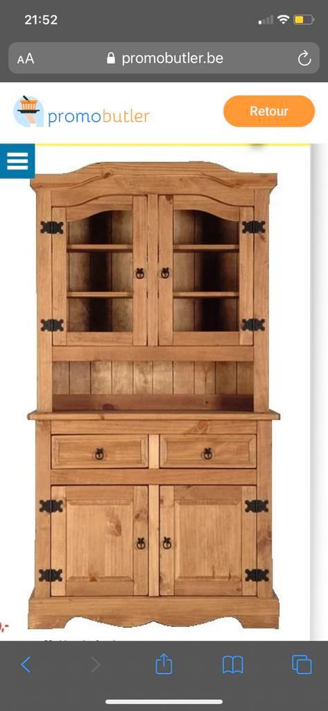Mexicaans dressoir van massief grenen, Huis en Inrichting, Kasten | Buffetkasten, Zo goed als nieuw, Grenenhout, Ophalen
