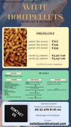 pellets houtpellets witte 100 procent Naaldhout! Geen Spar !, Tuin en Terras, Ophalen of Verzenden