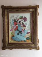 Indo Perzisch schilderij op plaat - Khatam frame, Antiek en Kunst, Verzenden
