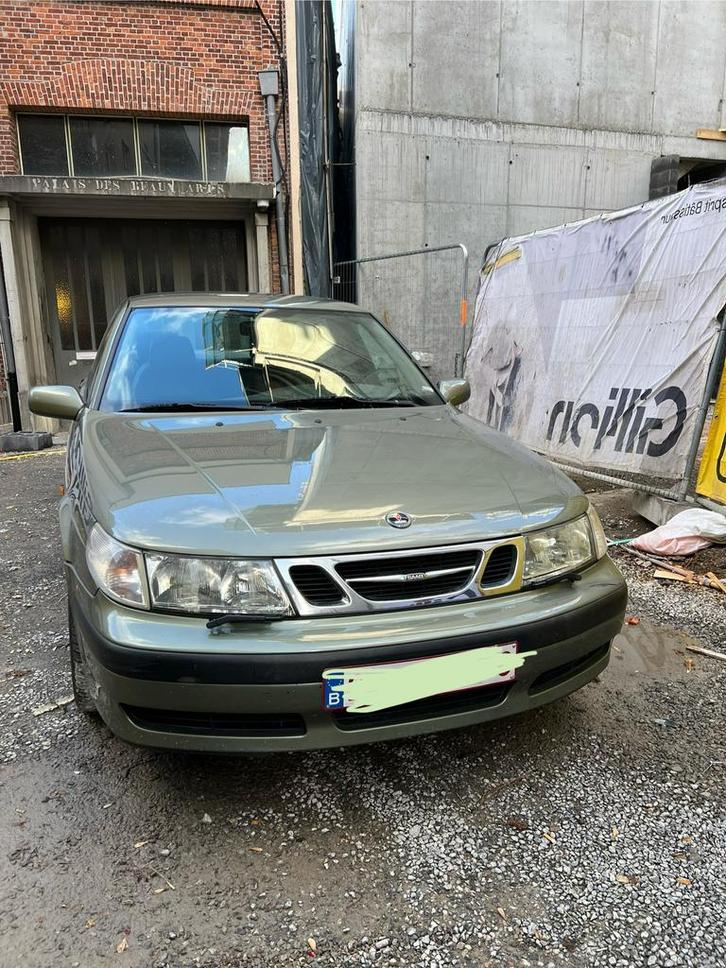Saab 9-5 Mooie Youngtimer uit 1998, Auto's, Saab, Particulier, Saab 9-5, Benzine, Berline, Handgeschakeld, Groen, Grijs, Leder