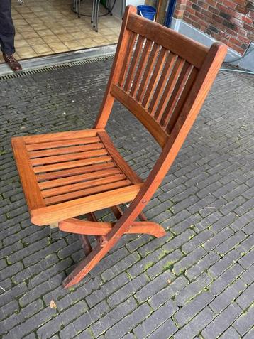Teakhouten klapstoelen  (7x) beschikbaar voor biedingen
