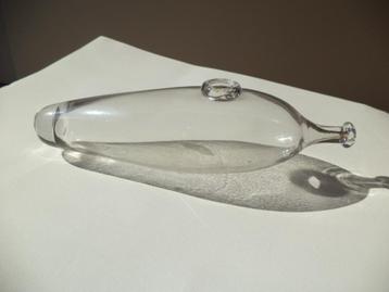 antiek 19deE. glazen zuigfles mondgeblazen glas babyfles beschikbaar voor biedingen