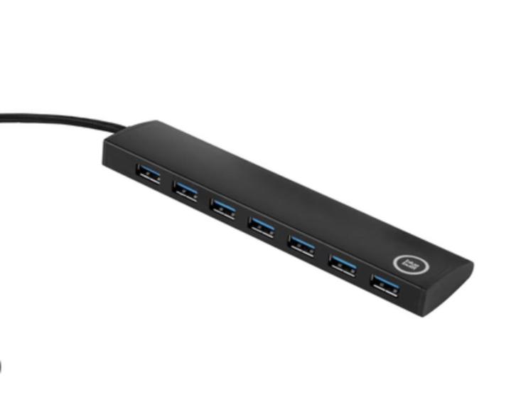 USB HUB BlueBuilt 7-Poorts USB-A/C 3.0 Hub, Computers en Software, Dockingstations, Nieuw, USB-hub, Harde schijf, Laptop, Ophalen of Verzenden
