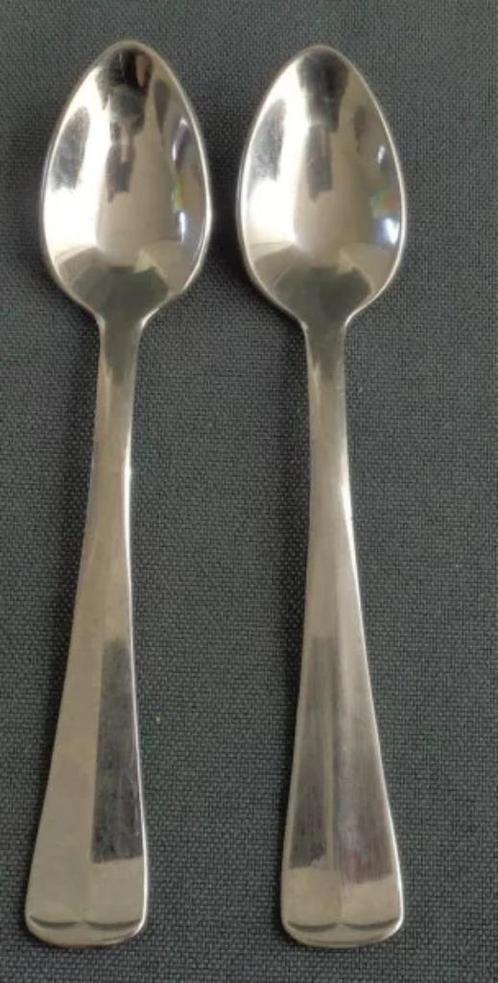 Sola Haags Lof 2x theelepel 11,5cm verzilverd set, Huis en Inrichting, Keuken | Bestek, Zo goed als nieuw, Verzenden