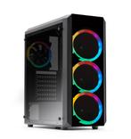 Gaming ATX PC Case 4x RGB Fan, Tempered Glass, Ophalen of Verzenden, Nieuw
