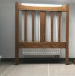 Bed-éénpersoonshoofdeinde in massief eik, Ophalen, 90 cm, Eenpersoons, Bruin