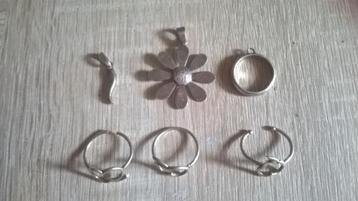 lot 6 bijoux en argent 925, Enlèvement ou Envoi, Argent