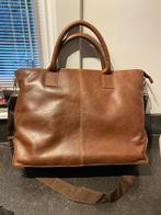 Handtas en computertas leder, Ophalen, 16 inch, Zo goed als nieuw, Schoudertas