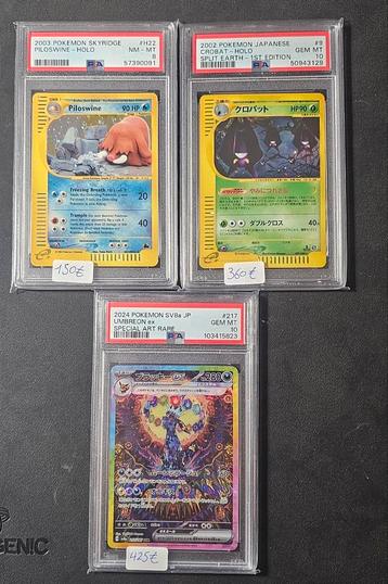 Pokemon Psa slabs & raw kaarten dat weg mogen. beschikbaar voor biedingen