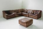 Vintage De Sede DS-46 Modulair Salon + Fauteuil met Hocker, Ophalen, Gebruikt, Leer, Vintage mid-century