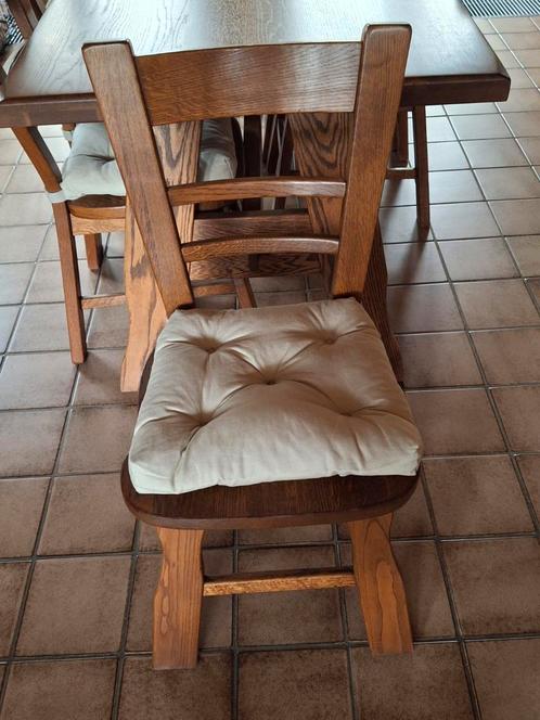 Eiken tafel en stoelen, Huis en Inrichting, Tafels | Eettafels, Zo goed als nieuw, 50 tot 100 cm, 150 tot 200 cm, Rechthoekig