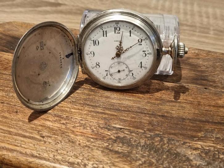Omega savonette zilver zakhorloge 1908, Handtassen en Accessoires, Horloges | Antiek, Zakhorloge, Omega, Zilver, Ophalen of Verzenden