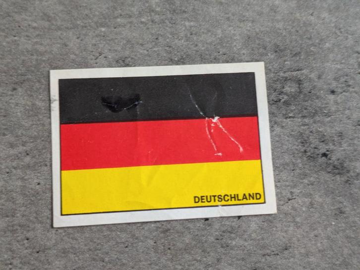 PANINI WK 1970 MEXICO VLAG DEUTSCHLAND ORIGINEEL VOETBAL, Hobby en Vrije tijd, Stickers en Plaatjes, Gebruikt, Sticker, Verzenden