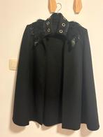 Cape/manteau noir élégant avec plumes et détails dorés, ANDERE, Taille 36 (S), Enlèvement, Porté