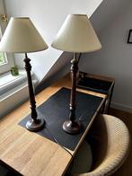 2 hoge houten sfeerlampen, Antiek en Kunst, Ophalen