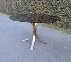 Vintage eettafel, Huis en Inrichting, Tafels | Eettafels, Ophalen, Gebruikt, Glas, Vier personen