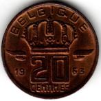 België : 20 Centimes 1963 FR Morin 733 Ref 16478, Postzegels en Munten, Munten | België, Ophalen of Verzenden, Brons, Losse munt