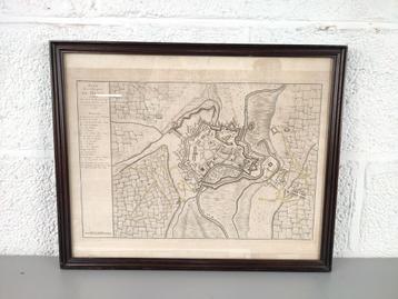 Antieke kaart beleg van Menen 1744 beschikbaar voor biedingen