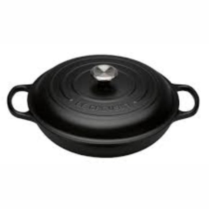 Le Creuset Gietijzeren campagnard in Mat Zwart 30cm 3,5l, Huis en Inrichting, Keuken | Potten en Pannen, Nieuw, Gietijzer, Ophalen