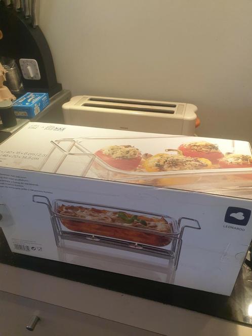 Te koop braadslede + schotelverwarmer  Leonardo  !!, Huis en Inrichting, Keuken | Keukenbenodigdheden, Ophalen