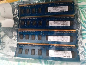 2GB ELPIDA  PC3-10600U DDR3 DIMM(lot van 4)