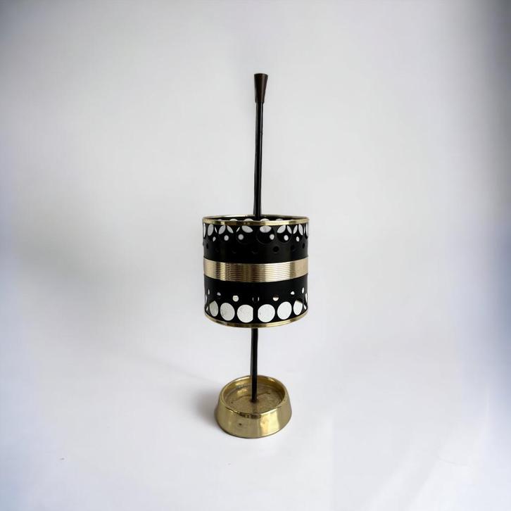 Vintage paraplubak : zwart & goud, Huis en Inrichting, Woonaccessoires | Paraplubakken, Ophalen of Verzenden