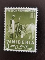 Nigeria 1963 - strijd tegen honger, herder, vee, vissen, Postzegels en Munten, Postzegels | Afrika, Ophalen of Verzenden, Nigeria