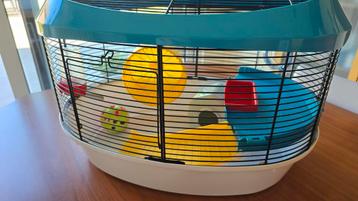 Kleurrijk stevig kooitje voor (dwerg)hamster beschikbaar voor biedingen