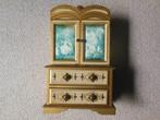 Vintage juwelenkastje/sieradenkastje - gewatteerde deurtjes, Antiek en Kunst, Ophalen of Verzenden