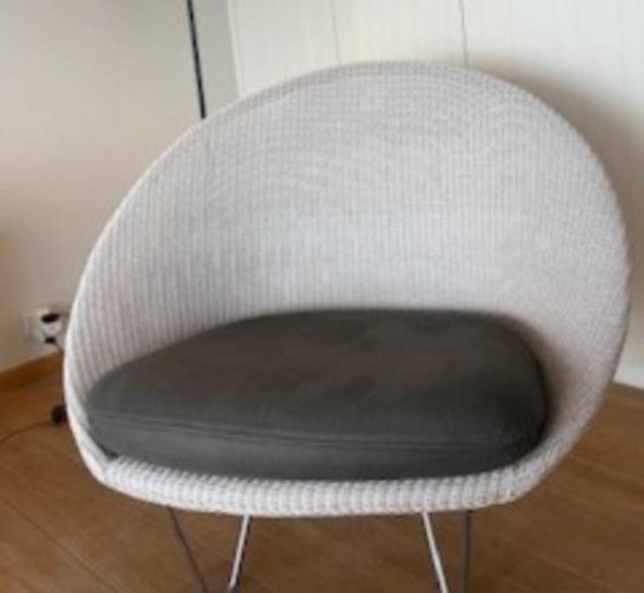 Zetel "Lounge"  Vincent Sheppard, Huis en Inrichting, Fauteuils, Zo goed als nieuw, Metaal, Riet of Rotan, Stof, 75 tot 100 cm