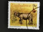 Zimbabwe 1990 - rhinocéros - animaux sauvages, Animal et Nature, Affranchi, Enlèvement ou Envoi