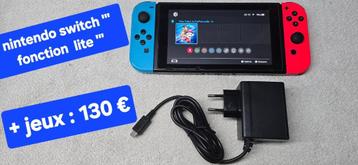 SWITCH CONSOLE (LITE-FUNCTIE) + game en garantie  beschikbaar voor biedingen