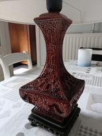 Antiek Chinees  " Red Cinnabar " Lamp., Antiek en Kunst, Ophalen of Verzenden