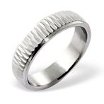 Herenring in edelstaal - 6 mm, Handtassen en Accessoires, Ringen, IJzer of Staal, Heer, Nieuw, Ophalen of Verzenden
