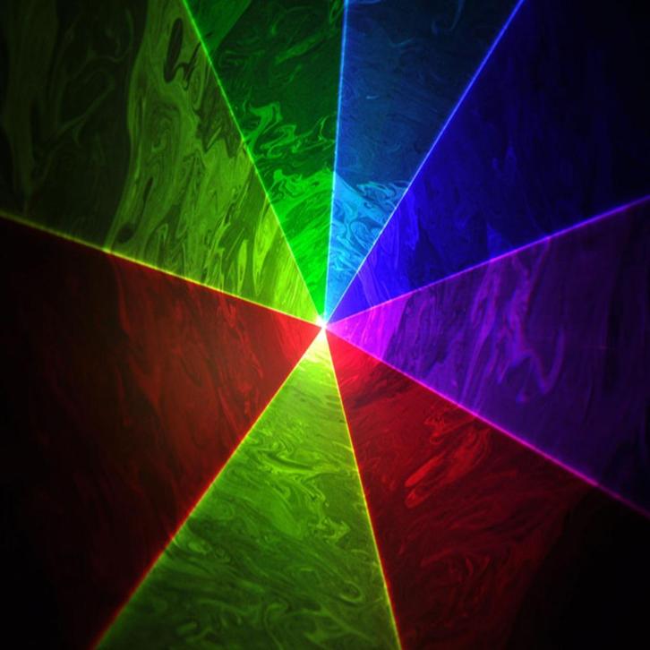 Nieuwe FIRST CLASS 1.6W RGB LASER 25KPPS, Muziek en Instrumenten, Licht en Laser, Nieuw, Licht, Geluidgestuurd, Kleur, Stroboscoopeffect
