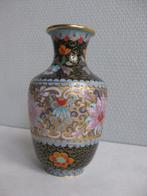 Vintage - Cloisonné vaas met gebloemde tint - China., Ophalen of Verzenden