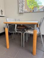 Keukentafel met 4 design stoelen, Ophalen, Gebruikt