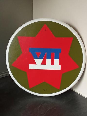 Panneau décoratif US WW2 : 7TH CORP US ARMY beschikbaar voor biedingen