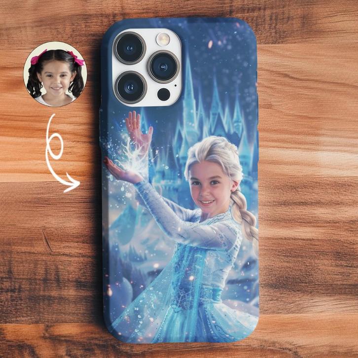 Coque telephone personnalisée enfant –Style Reine des Neiges, Telecommunicatie, Mobiele telefoons | Hoesjes en Screenprotectors | Apple iPhone
