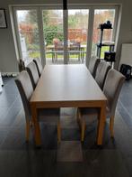 Tafel met 6 stoelen, Huis en Inrichting, Ophalen, Zo goed als nieuw, Modern, 6 tot 8 stoelen