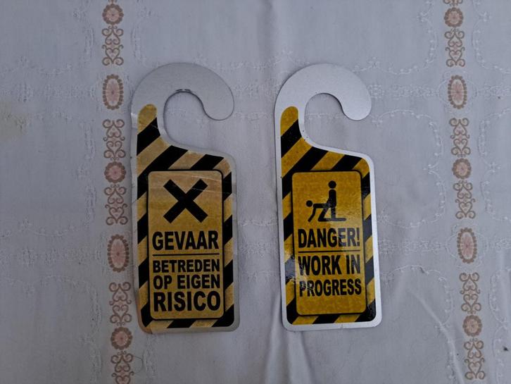 ludieke deurplaatjes, Huis en Inrichting, Woonaccessoires | Tekstborden en Spreuken, Gebruikt, Ophalen of Verzenden